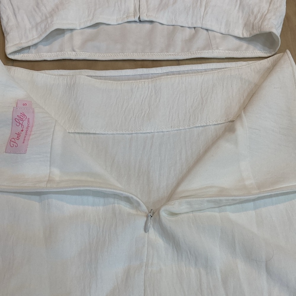 Pink Lily white out 2 piece skirt set - Picture 10 of 13